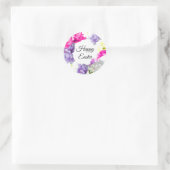 ハッピーイースターフローラリースシール ラウンドシール (バッグ)