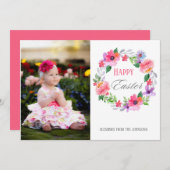 ハッピーイースターフローラリース春写真 シーズンカード (正面/裏面)