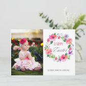 ハッピーイースターフローラリース春写真 シーズンカード (スタンド正面)