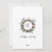 ハッピーイースターフローラ春リースモノグラム シーズンカード (裏面)