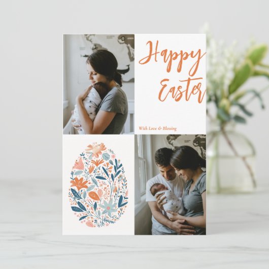 ハッピーイースターフローラ調和コラージュ シーズンカード (スタンド正面)