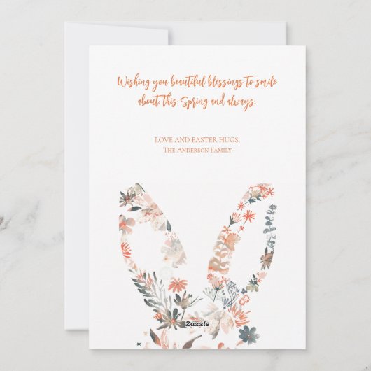 ハッピーイースターフローラ調和コラージュ シーズンカード (裏面)