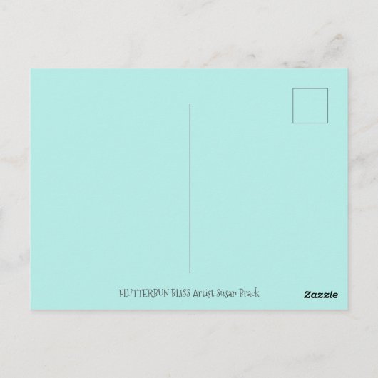 ハッピーイースターフートルブンウサギおもしろいバニーフェアリー ポストカード (裏面)