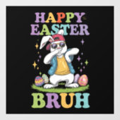 ハッピーイースターブおもしろいービンバニーラビットブロ ウィンドウサイン (シート)