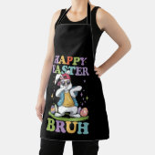 ハッピーイースターブおもしろいービンバニーラビットブロ エプロン (インサイチュ)
