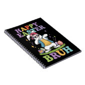 ハッピーイースターブおもしろいービンバニーラビットブロ ノートブック (右側)