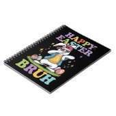 ハッピーイースターブおもしろいービンバニーラビットブロ ノートブック (左側)