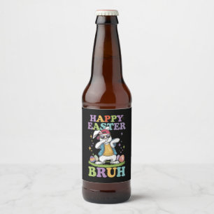 ハッピーイースターブおもしろいービンバニーラビットブロ ビールラベル