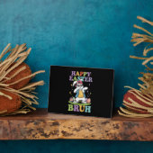 ハッピーイースターブおもしろいービンバニーラビットブロ フォトプラーク (側面)