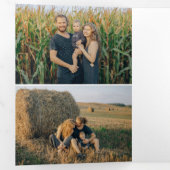 ハッピーイースターブラシスクリプト数々の写真 三つ折りクリスマスカード (内部最初)