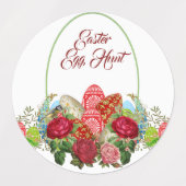 ハッピーイースターブランチ卵狩りグリーンリーマルチパーパス ラベル (デザイン1)