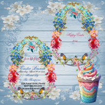 ハッピーイースターブランチ装飾卵鳥フローラ