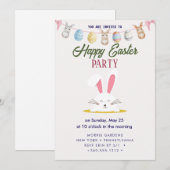 ハッピーイースターブランチ&エッグ狩り招待状 招待状 (正面/裏面)