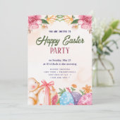ハッピーイースターブランチ&エッグ狩り招待状 招待状 (スタンド正面)