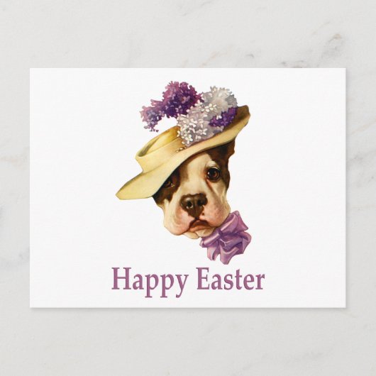 ハッピーイースターブルドッグ シーズンポストカード (正面)
