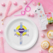 ハッピーイースターブルースカイクロス復活 ペーパープレート (パーティー)