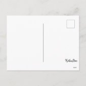 ハッピーイースタープリントとかわいいイースターエッグ シーズンポストカード (裏面)