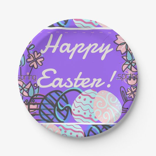 ハッピーイースタープレート ペーパープレート (正面)