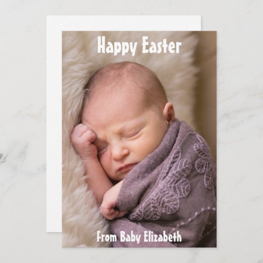 ハッピーイースターベビー発表 シーズンカード (正面/裏面)