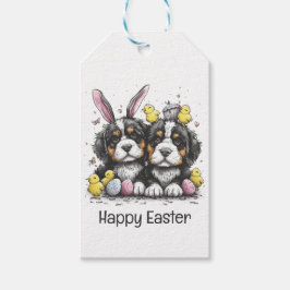 ハッピーイースターベルネーズマウンテンドッグ ギフトタグ