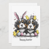 ハッピーイースターベルネーズマウンテンドッグ シーズンカード (正面/裏面)