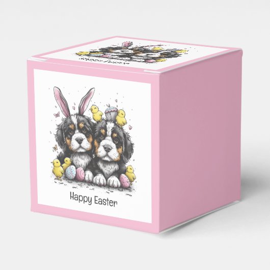 ハッピーイースターベルネーズマウンテンドッグ フェイバーボックス (正面サイド)