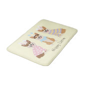 ハッピーイースターペンブロークウェルシュコーギードッグ バスマット (アングル)