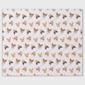 ハッピーイースターペンブロークウェルシュコーギードッグ ラッピングペーパー (フラット)