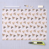 ハッピーイースターペンブロークウェルシュコーギードッグ 薄葉紙 (クラフト)