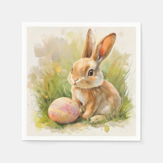ハッピーイースターペーパーナプキン スタンダードカクテルナプキン (正面)