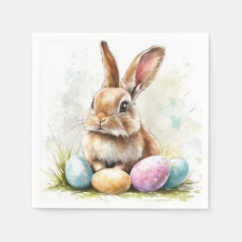 ハッピーイースターペーパーナプキン スタンダードカクテルナプキン