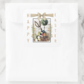 ハッピーイースターホリデイスティッカーズスクエア スクエアシール (バッグ)