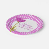 ハッピーイースターホリデイズパープルパーティー紙プレート ペーパープレート (アングル)