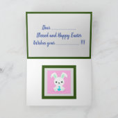 ハッピーイースターホリデーバニーフローラホリデーカード シーズンカード (内部)