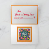 ハッピーイースターホリデーバニーフローラホリデーカード シーズンカード (内部)