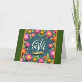 ハッピーイースターホリデーバニーフローラホリデーカード シーズンカード