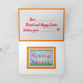 ハッピーイースターホリデーバニーフローラホリデーカード シーズンカード (内部)