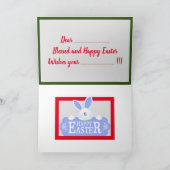 ハッピーイースターホリデーバニーフローラホリデーカード シーズンカード (内部)