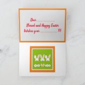 ハッピーイースターホリデーバニーフローラホリデーカード シーズンカード (内部)