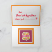 ハッピーイースターホリデーバニーフローラホリデーカード シーズンカード (内部)