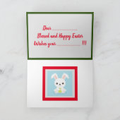 ハッピーイースターホリデーバニーフローラホリデーカード シーズンカード (内部)