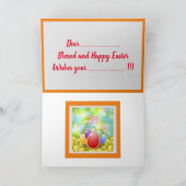 ハッピーイースターホリデーバニーフローラホリデーカード シーズンカード (内部)