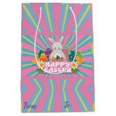 ハッピーイースターホリデーバニーフローラ ミディアムペーパーバッグ (正面)