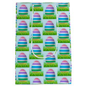 ハッピーイースターホリデーバニーフローラ ミディアムペーパーバッグ (裏面)