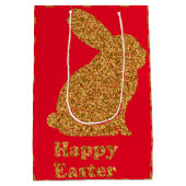 ハッピーイースターホリデーバニーフローラ ミディアムペーパーバッグ (裏面)