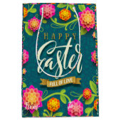 ハッピーイースターホリデーバニーフローラ ミディアムペーパーバッグ (正面)