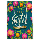 ハッピーイースターホリデーバニーフローラ ミディアムペーパーバッグ (裏面)