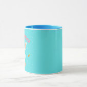 ハッピーイースターホワイトバニーオンブルー マグカップ (中央)