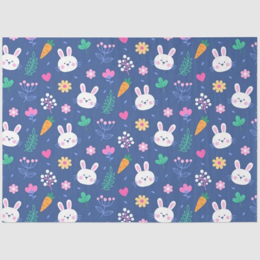 ハッピーイースターホワイトラブラビット 薄葉紙 (正面)