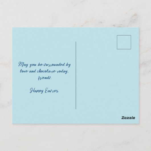 ハッピーイースターホームジャイアントイースターエッグデイジー ポストカード (裏面)